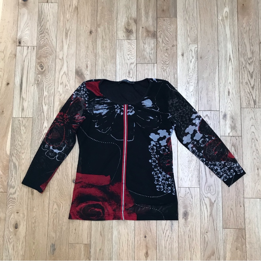 Vintage y2k emo grunge goth mesh top